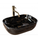 Lavabo Vasque à poser Belinda Black Marble brillant