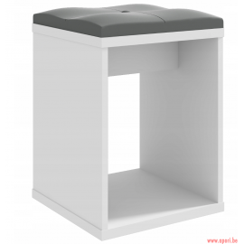TABOURET ASSISE BLANC