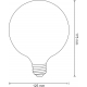 Ampoule décorative à 360 ° FOLK BLEU LED G125 E27, 4W, 1900K filament