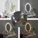 Coiffeuse Cosmétique "ROSE" Blanc avec Miroir LED + Tabouret