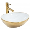 Vasque en céramique SOFIA GOLD / WHITE