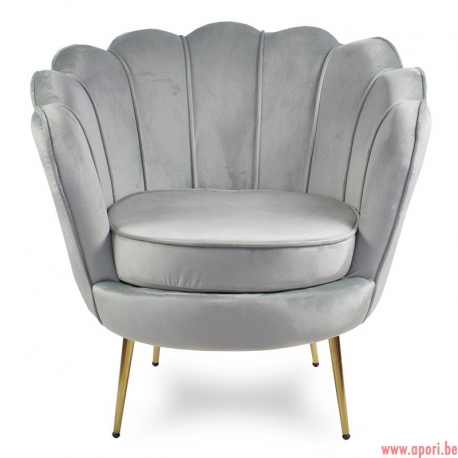 Fauteuil coquillage gris F101