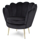 Fauteuil coquillage noir F101