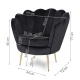 Fauteuil coquillage noir F101