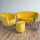 Fauteuil coquillage jaune F101