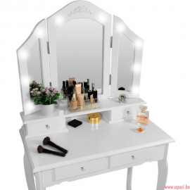 Coiffeuse  Meubles de maquillage Venise Led - 3 miroir 